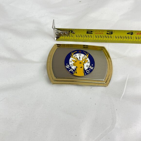 B.P.O.E. Belt Buckle With Gold & Silver Finish Featuring Elk Design - Picture 6 of 6